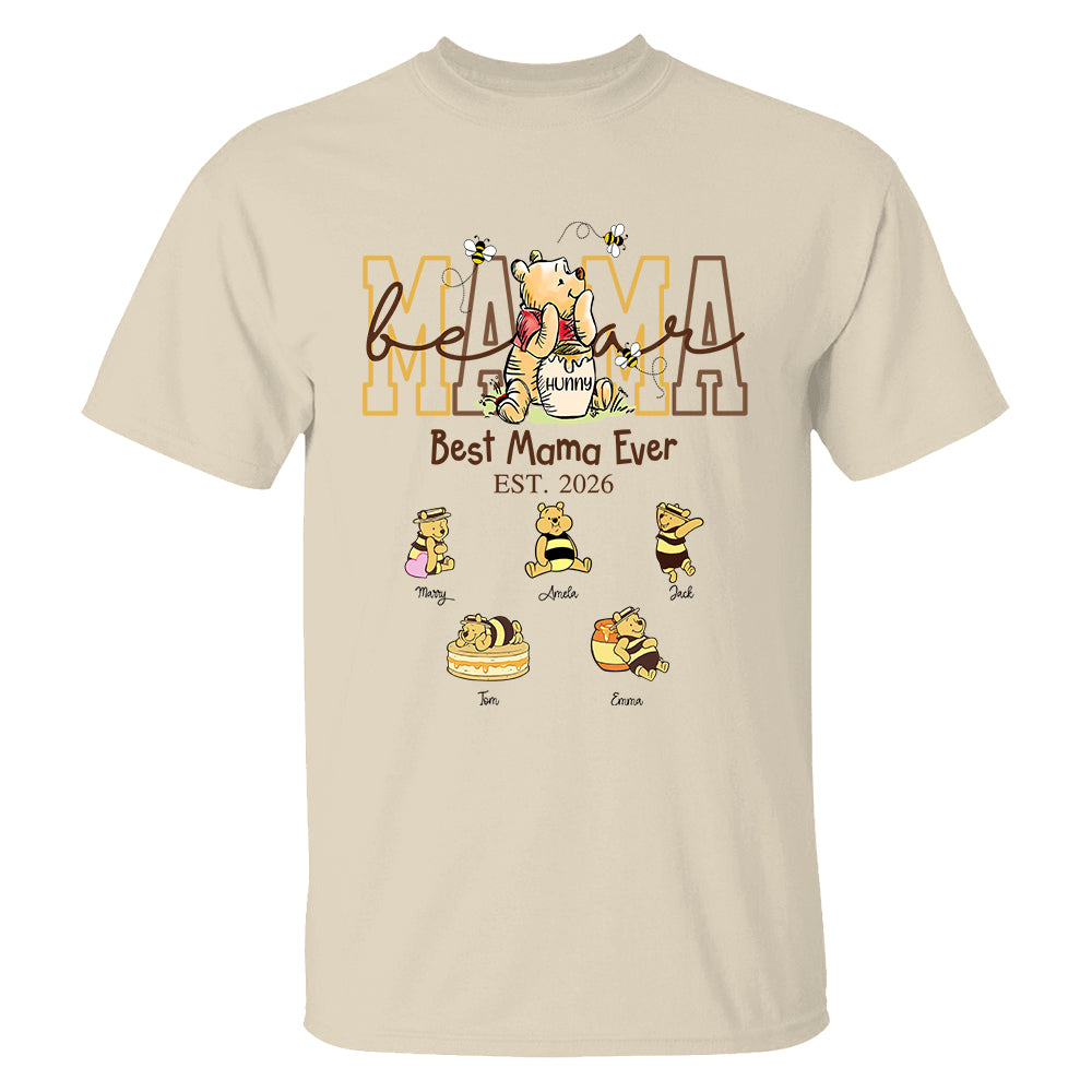 Mama Bear, Best Mama Ever, Personalized Mama Bear Grandma Bear Est Shirt Sweatshirt, Gift For Mom Grandma Gift For Mother's Day