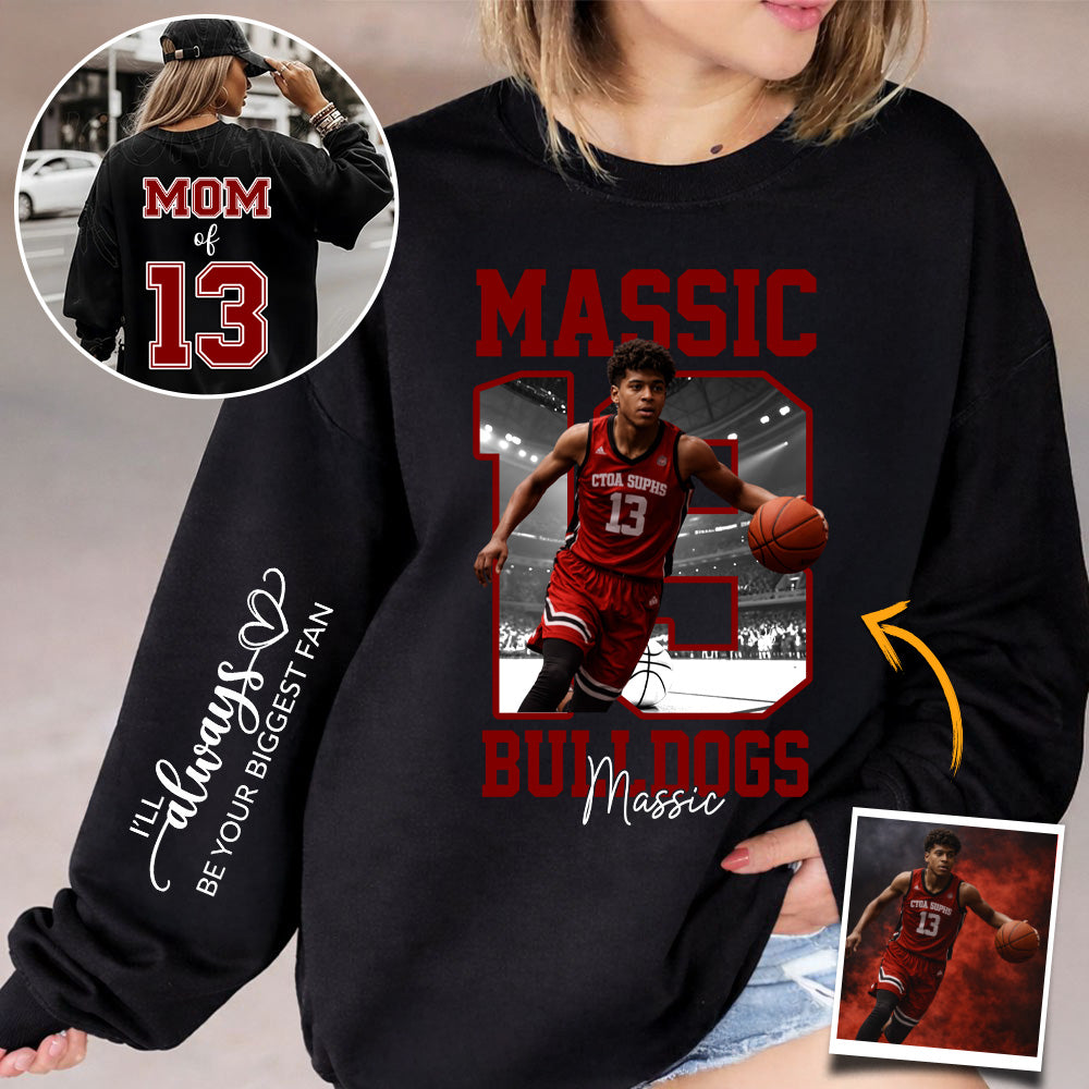 Personalized Basketball Shirt Custom Your Photo Gift For Basketball Mom Grandma Sport Family T1807