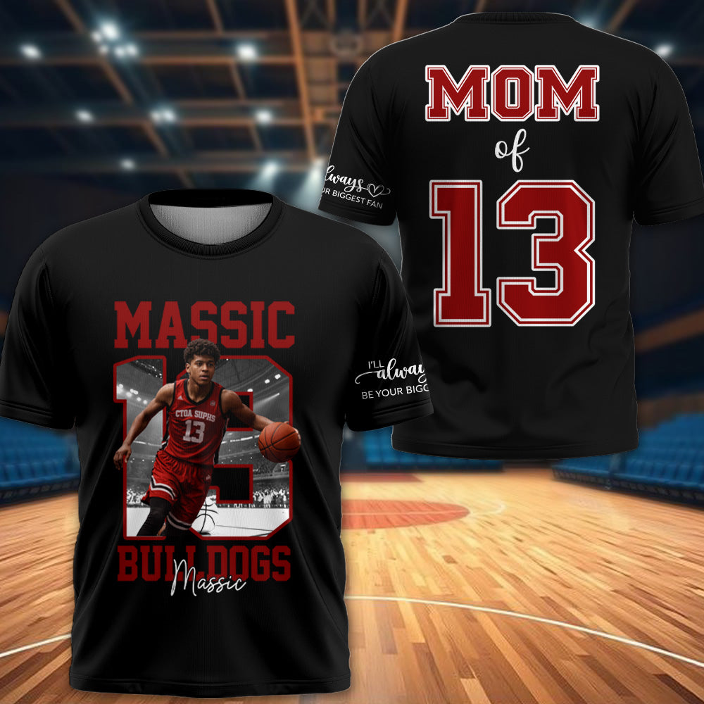 Personalized Basketball Shirt Custom Your Photo Gift For Basketball Mom Grandma Sport Family T1807