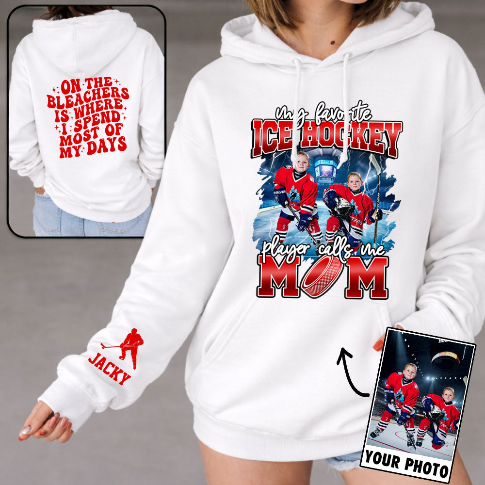 My Favorite  Ice Hockey Player Calls Me Mom - Personalized All Over Print Shirt For  Ice Hockey Family T1807
