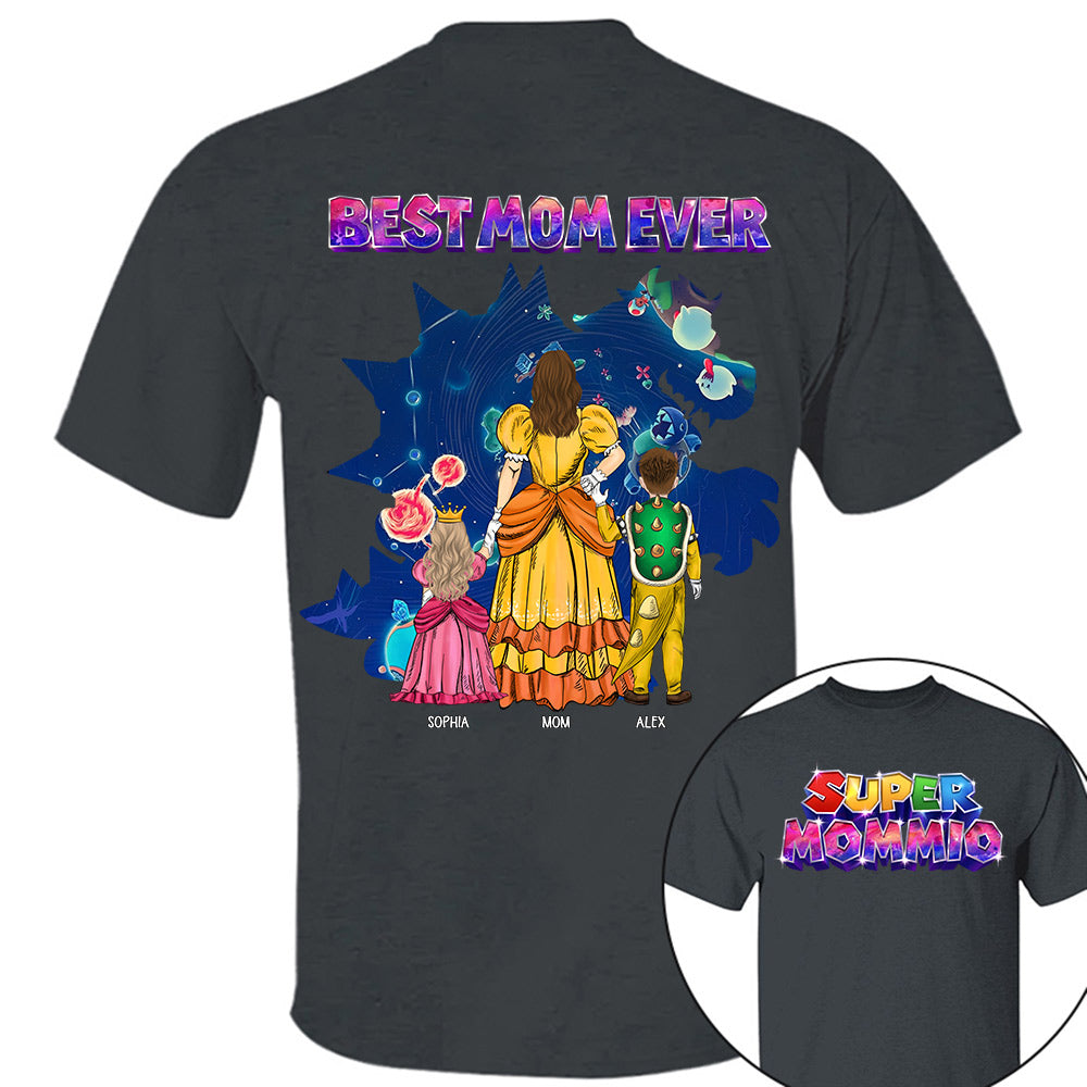 Customized Super Mommio Galaxy Gaming Shirt, Gift For Mom, Mother's Day L0411