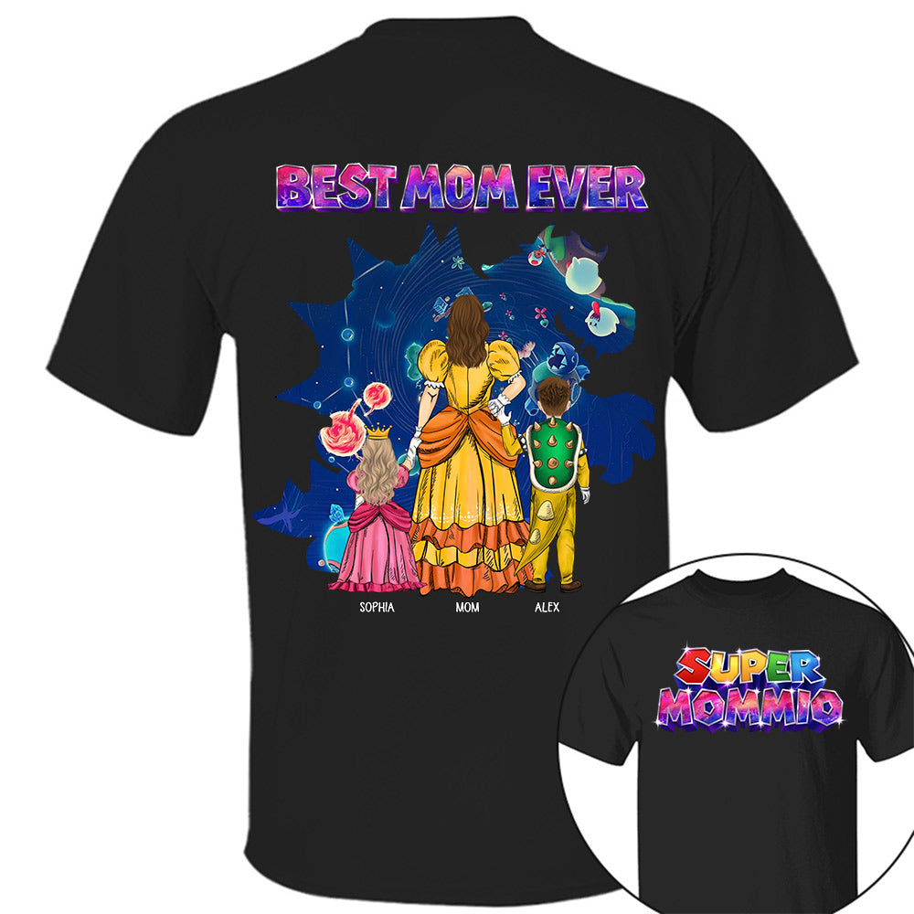 Customized Super Mommio Galaxy Gaming Shirt, Gift For Mom, Mother's Day L0411