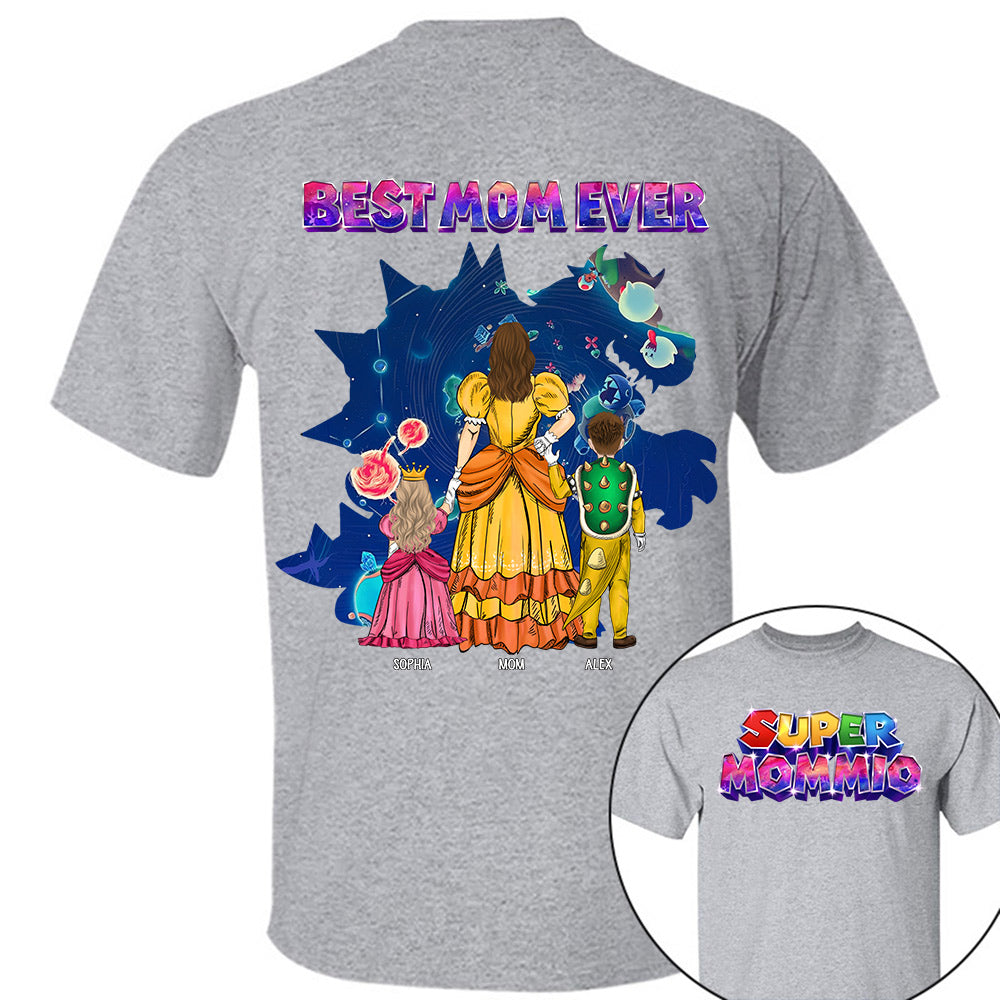 Customized Super Mommio Galaxy Gaming Shirt, Gift For Mom, Mother's Day L0411