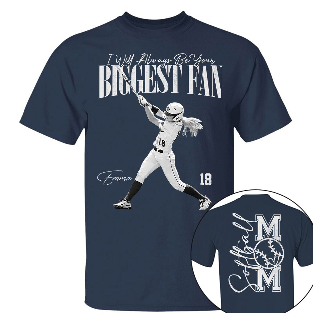I'll Always Be Your Biggest Fan - Washed Tee Retro Bootleg Shirt For Softball Player Vr2 Na02 Do99