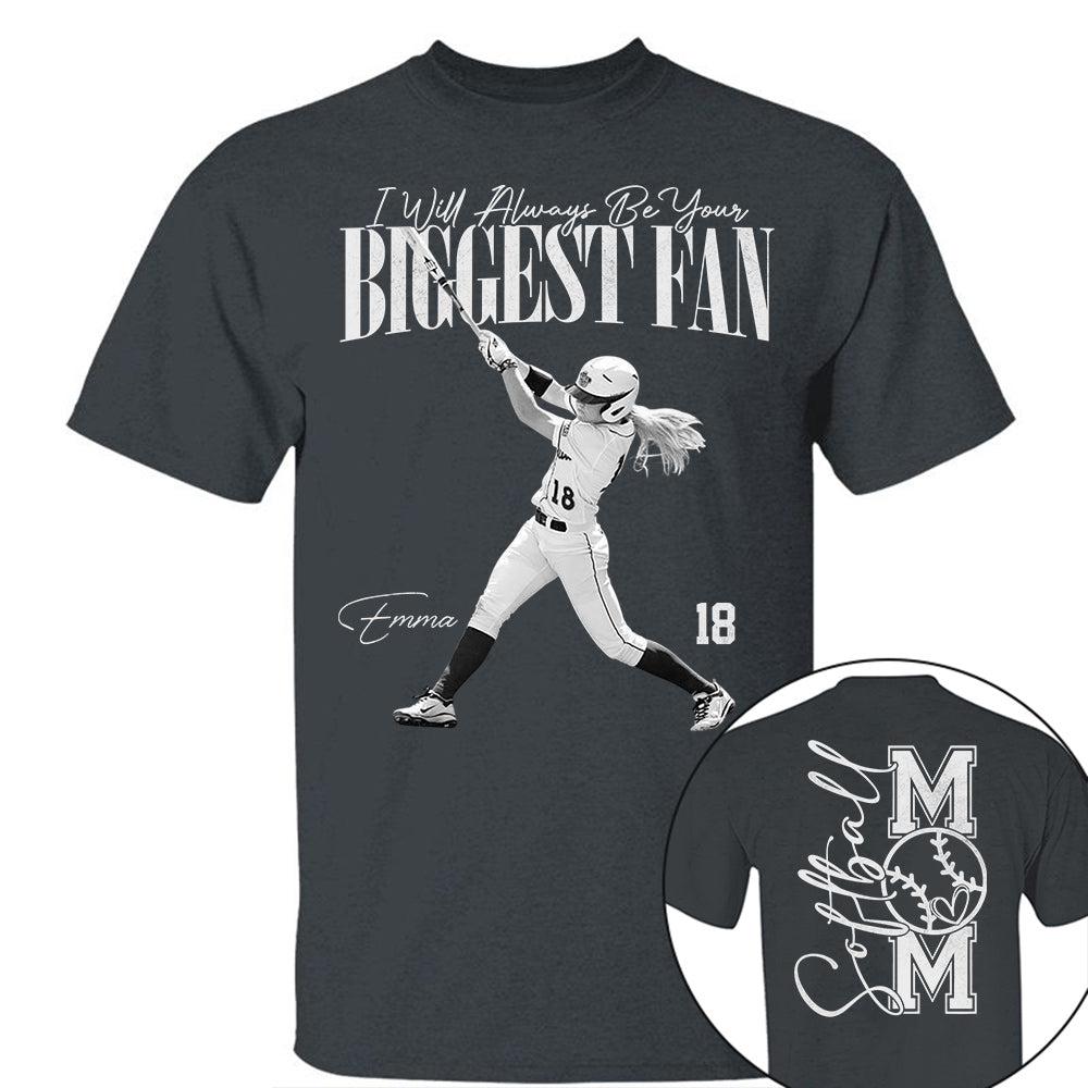 I'll Always Be Your Biggest Fan - Washed Tee Retro Bootleg Shirt For Softball Player Vr2 Na02 Do99