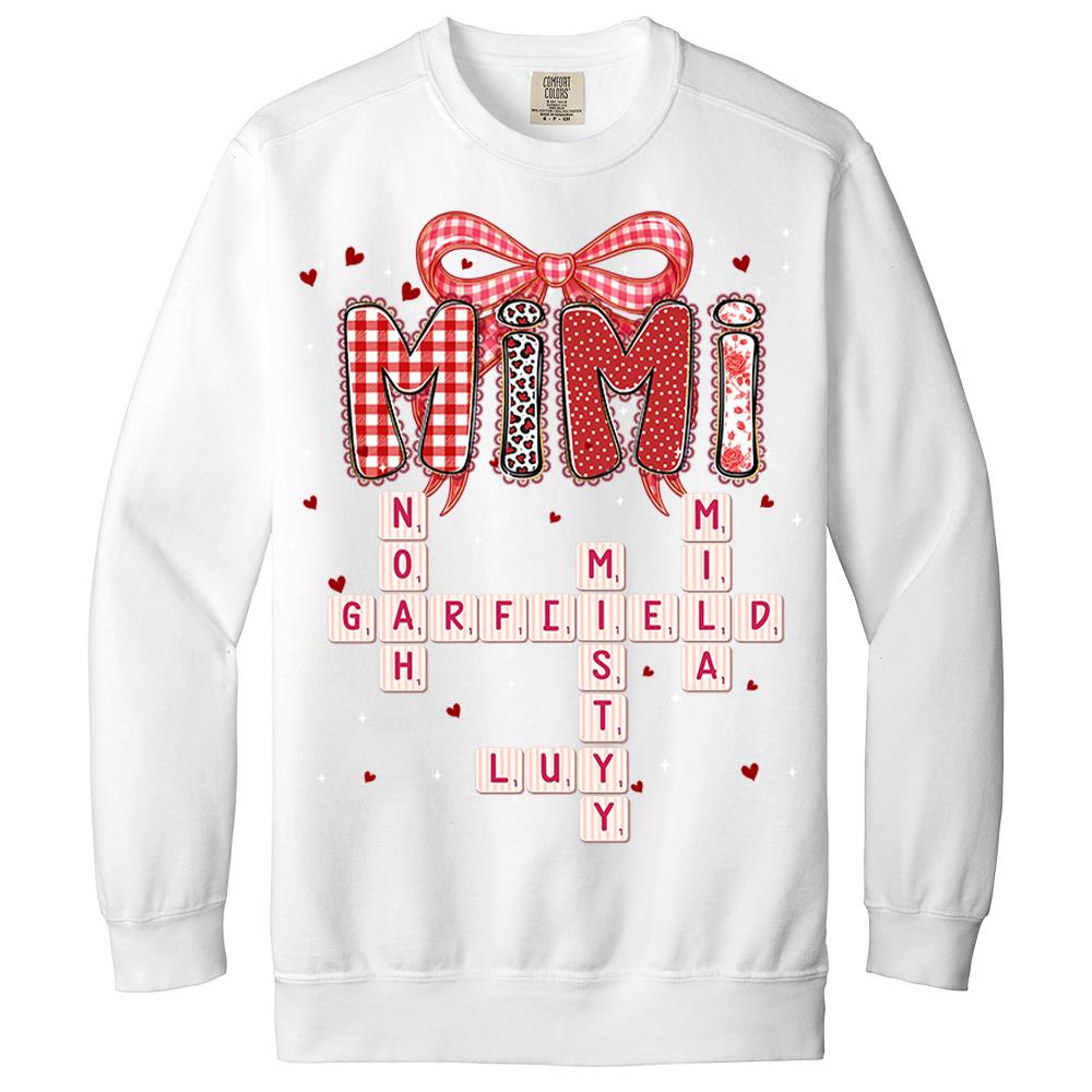 Personalized Mama Gigi Nana Crossword Valentine Shirt