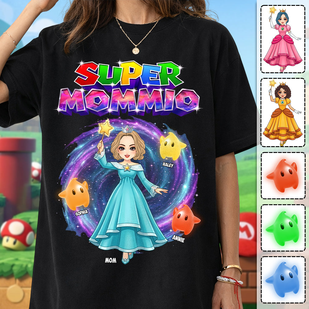 Super Mommio Galaxy Customized Shirt, Gift For Mommy Mama,Mother's Day Shirt Na02 Hv01