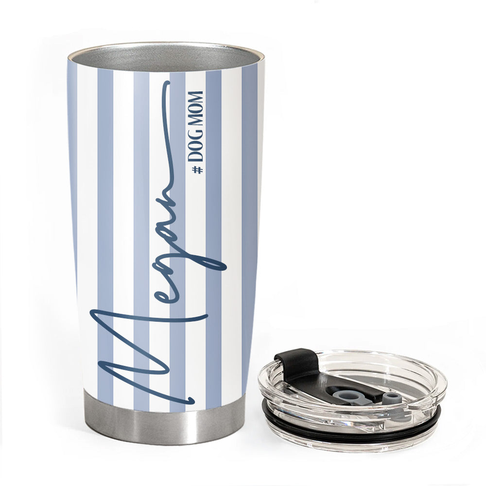 Dog Mom Dog Dad, Personalized Tumbler Custom Photo Gift For Dog Lovers T1807 Li29