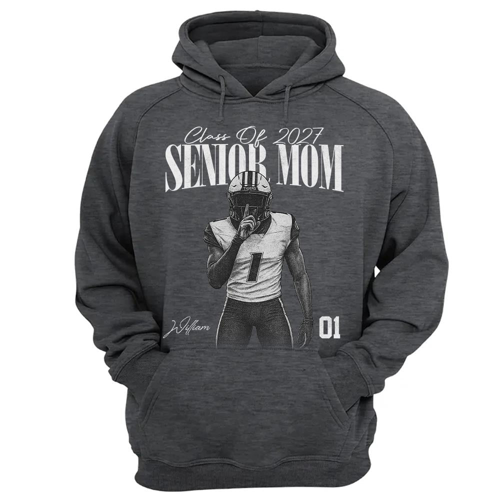 Personalized Senior Mom Shirt, Custom Sports Mom Gameday Shirt Proud Family Gift T1807 Hv01