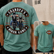 Custom Name Worlds Cooles Motorcycle Grandpa’s Biker Gang Shirt - Personalized Gift For Dad, Grandpa Nh00