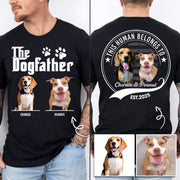 The Dog Father, Personalized Custom Photo Dog Dad Mom Shirt, Gift For Dog Lover Vr2 T1807