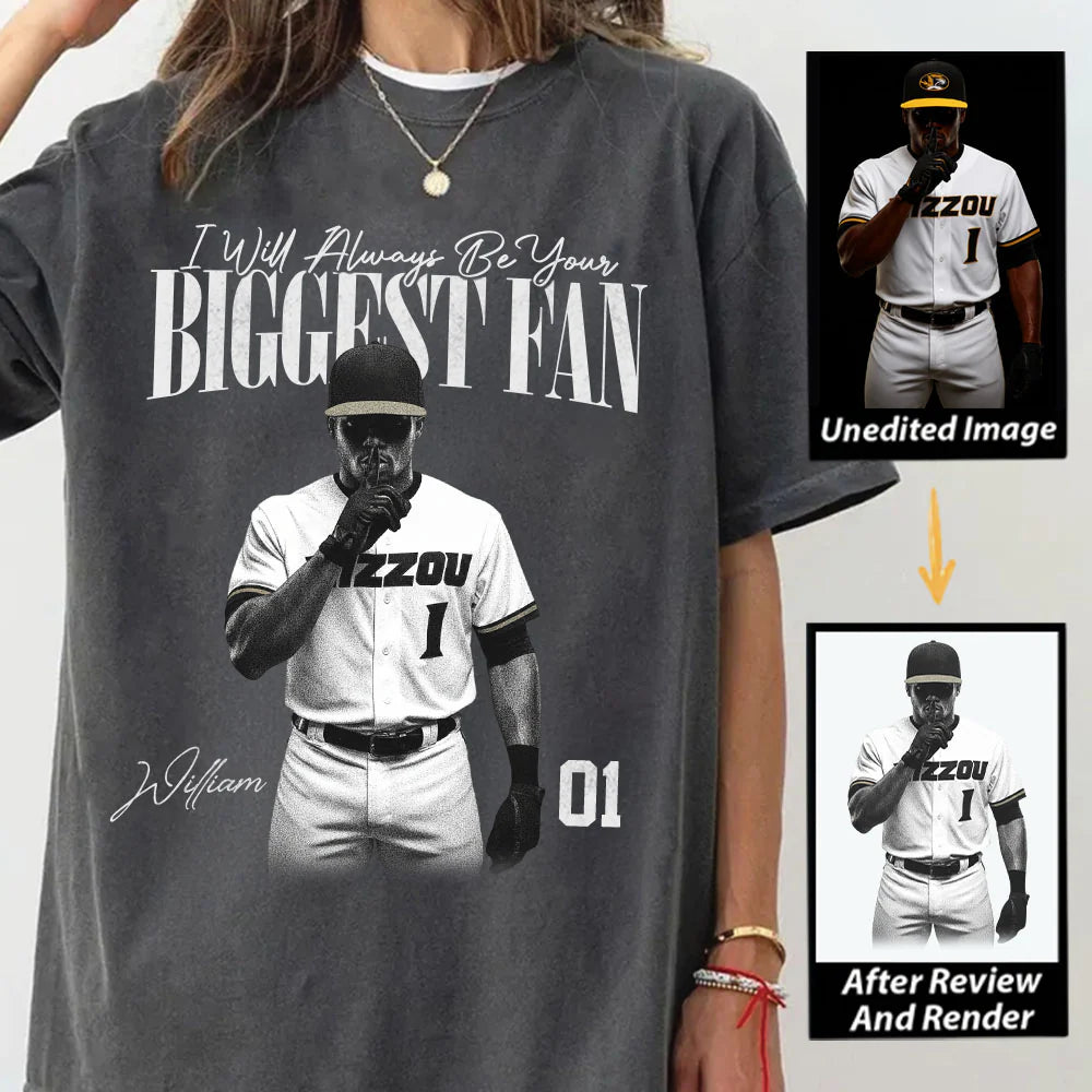 I'll Always Be Your Biggest Fan - Washed Tee Retro Bootleg Shirt For Baseball Players NA04