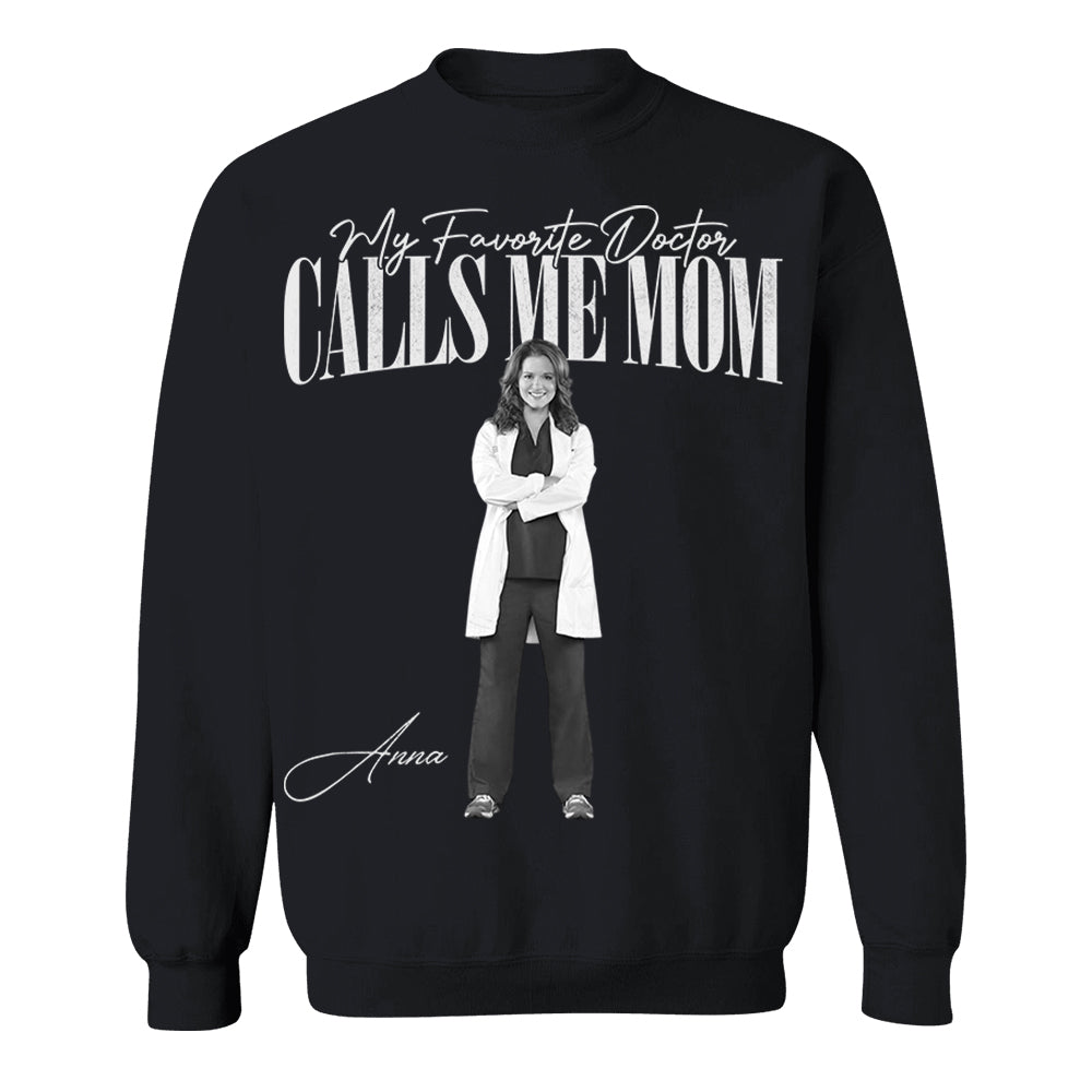 My Favorite Doctor Calls Me Mom Washed Tee Retro Bootleg Shirt For Dotor Family A2110