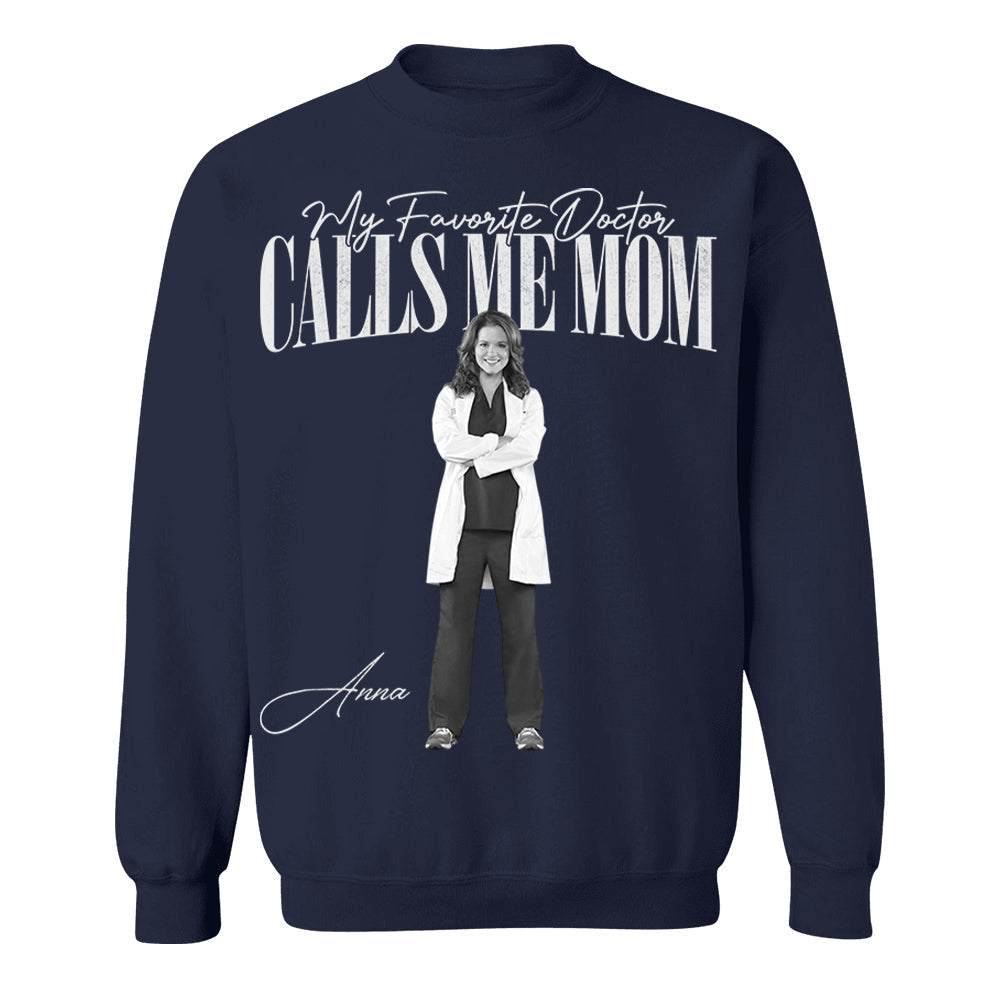 My Favorite Doctor Calls Me Mom Washed Tee Retro Bootleg Shirt For Dotor Family A2110