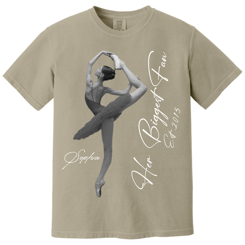 Her Biggest Fan - Washed Tee Retro Bootleg Shirt - Personalized Dance Shirt Gift For Dance Lovers T1807 Li29