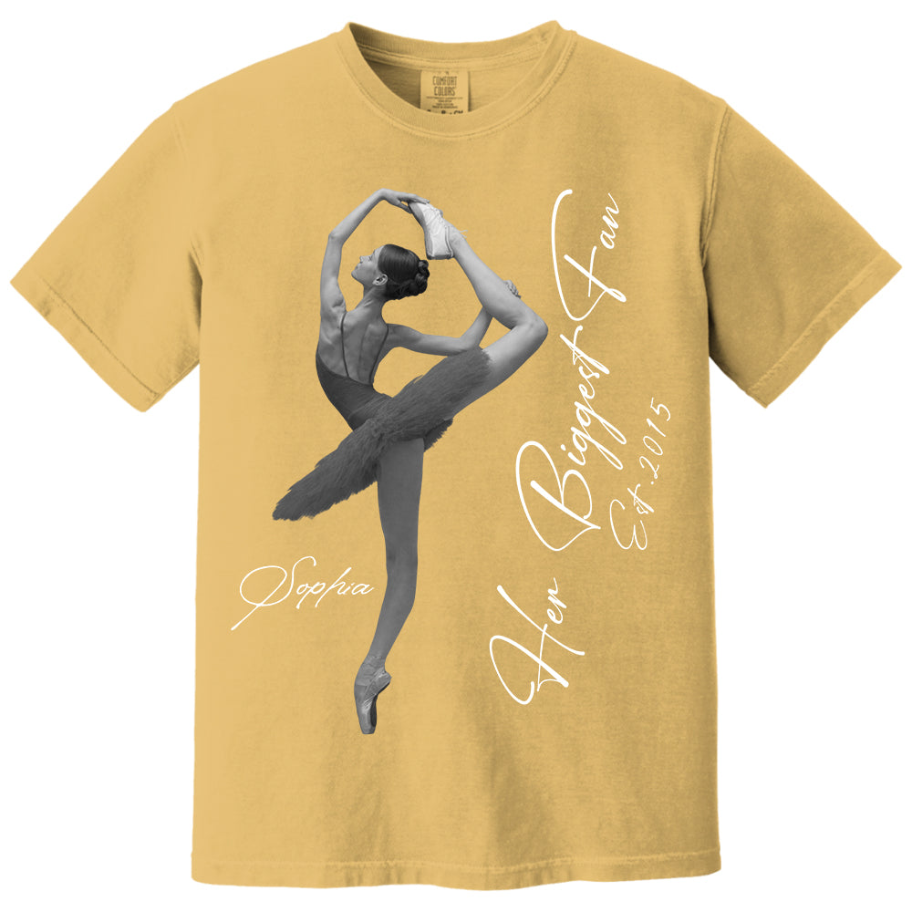 Her Biggest Fan - Washed Tee Retro Bootleg Shirt - Personalized Dance Shirt Gift For Dance Lovers T1807 Li29