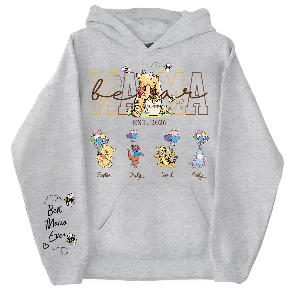 Custom Mama Grandma Bear Shirt, Personalized Shirt Gift For Mom, Grandma, Custom Shirt For Mother's Day MI209