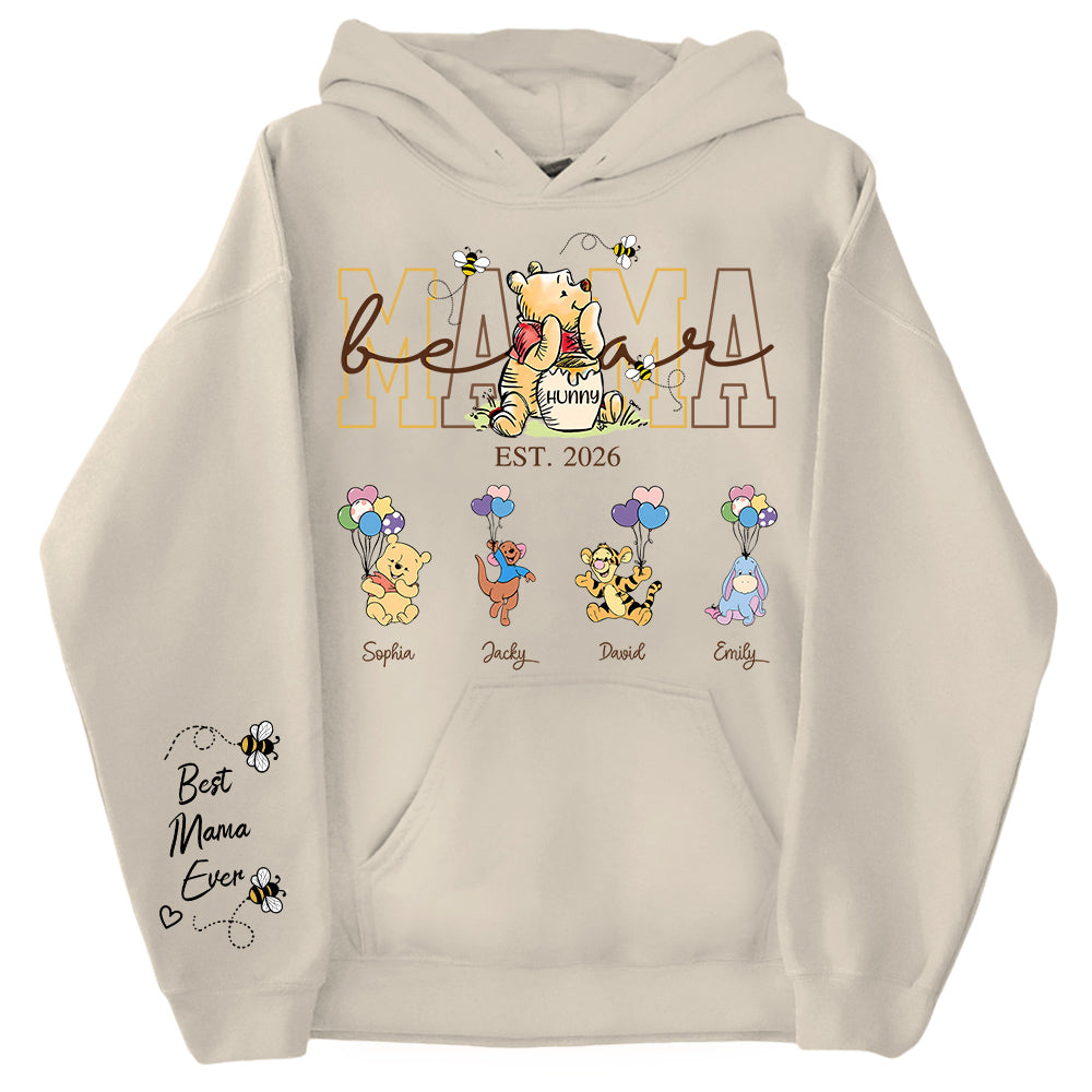 Custom Mama Grandma Bear Shirt, Personalized Shirt Gift For Mom, Grandma, Custom Shirt For Mother's Day MI209