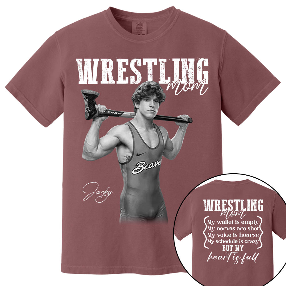 Wrestling Mom - Personalized Tops For Wrestling Lovers Wrestling Family NA04