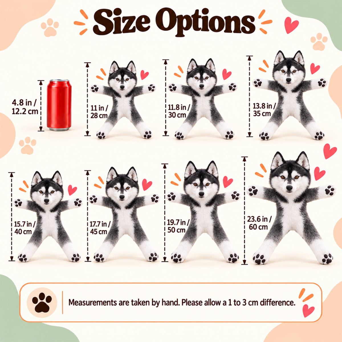 Personalized Husky Photo Pet Squishy Toy Poseable Plush Doll, Funny Gift For Dog Mom, Dad, Pet Lover T1807 T24 TL06