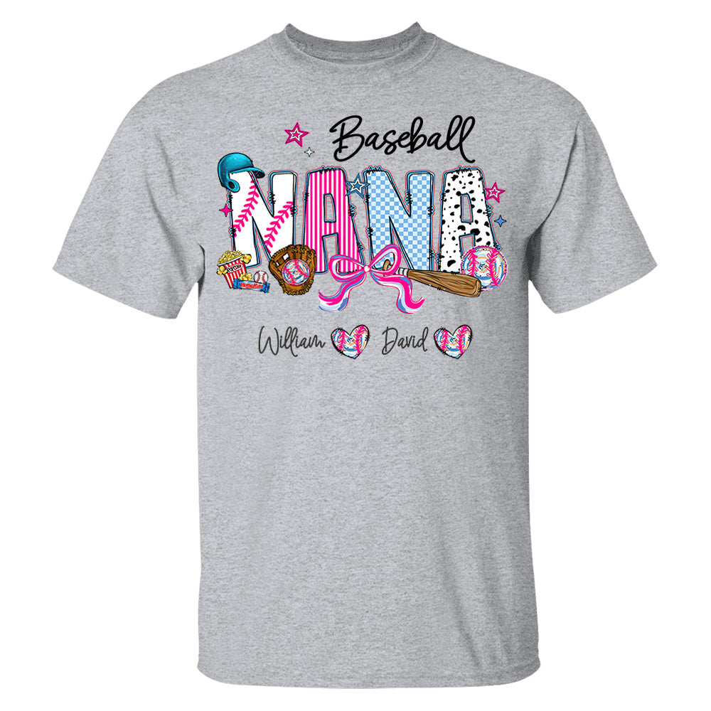 Baseball NaNa Pink Ver - Custom Nicknames Mom Grandma & Kid Names NA04 pt99