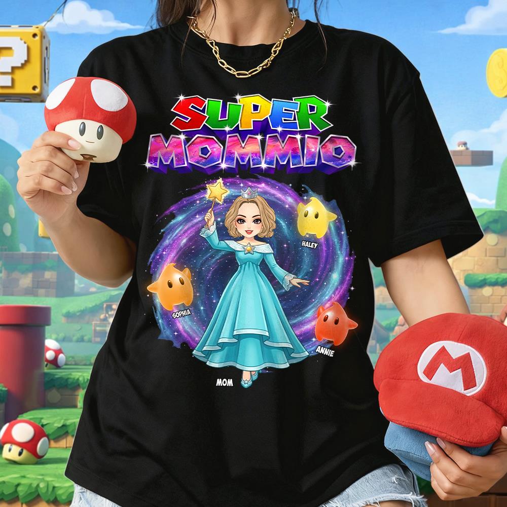 Super Mommio Galaxy Customized Shirt, Gift For Mommy Mama,Mother's Day Shirt Na02 Hv01