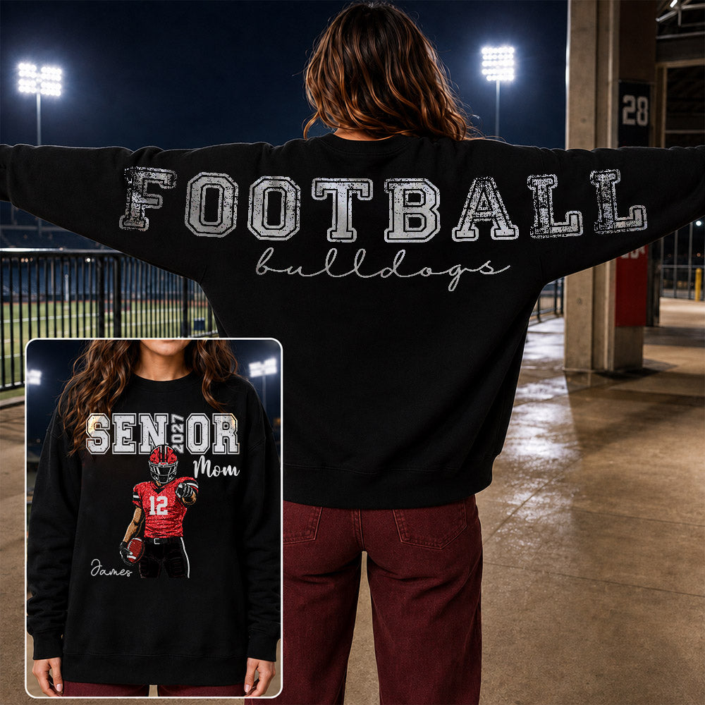 Custom Senior Football Mom Sweatshirt, Senior Night 2027 L0411 Nh00