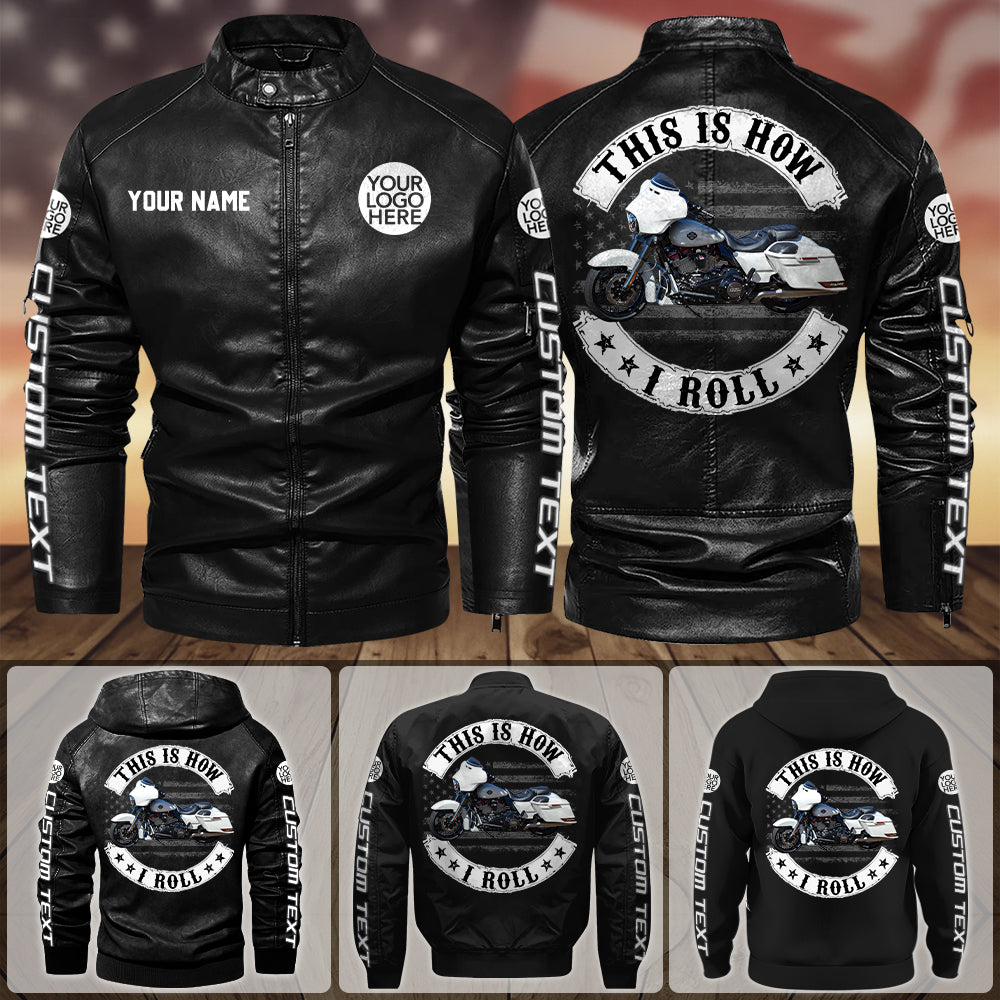 This Is How I Roll - Personalized Photo Leather Jacket For Biker A2110 Hv01