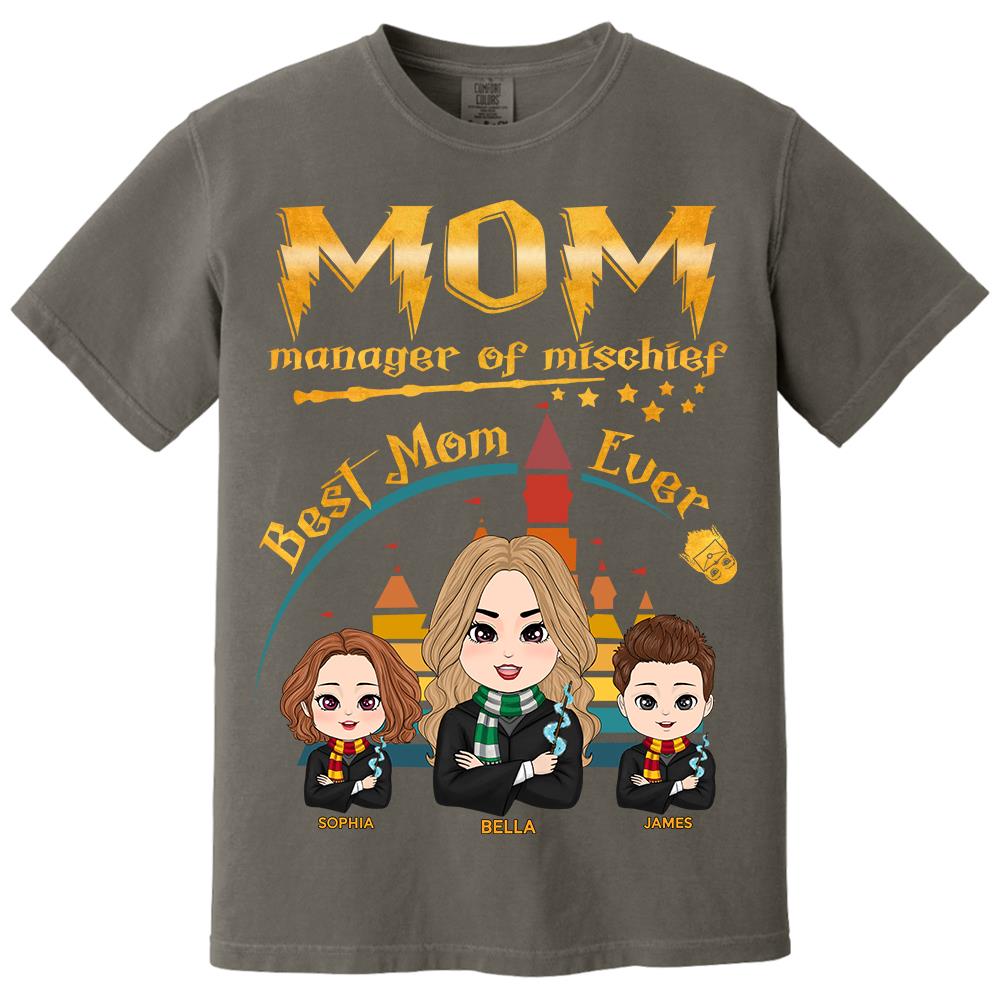 Customized Wizard Mom Shirt Manager Of Mischief Mom, Best Mom Ever, Mother's Day Gift L0411 Hv01