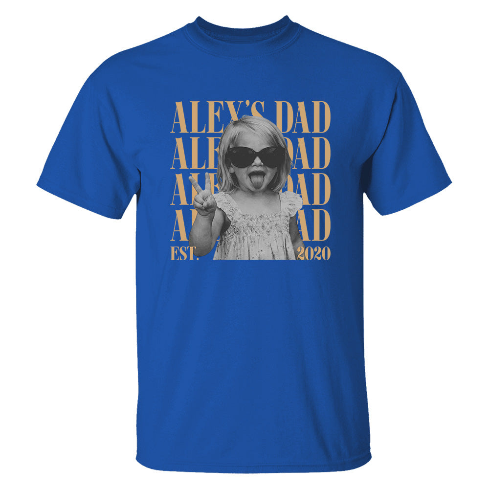 Custom Dad Vintage Photo Shirt: Personalized Fathers Day Shirt With Kids Photo, Funny Dad Shirt, Best Dad Ever Shirt, New Dad Gift VH01