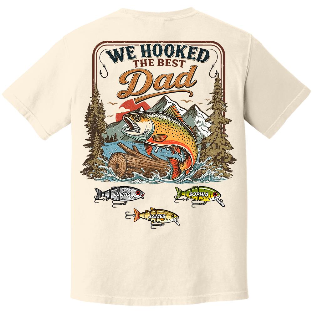 Personalized We Hooked The Best Dad T-Shirt – Personalized Fishing Grandpa Shirt Hv01