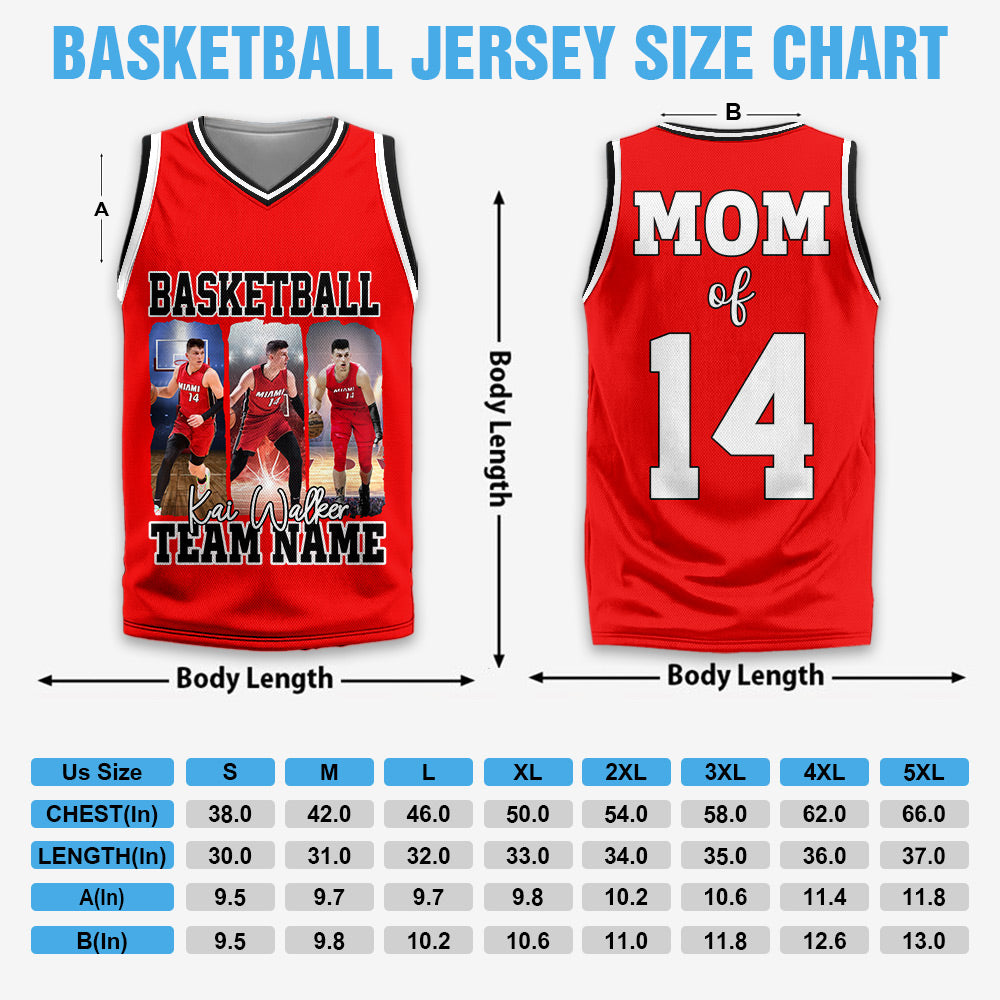 Personalized Basketball Jersey, Custom Photo And Team Name For Basketball Mom Sport Family Na02 Li29