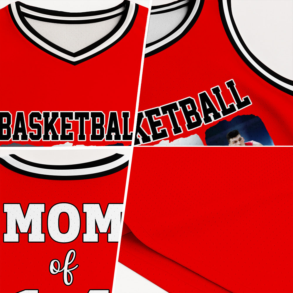 Personalized Basketball Jersey, Custom Photo And Team Name For Basketball Mom Sport Family Na02 Li29