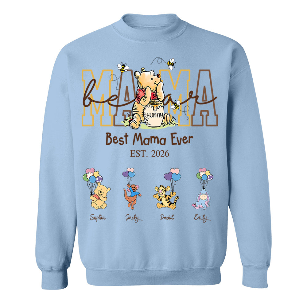 Custom Mama Bear Shirt, Personalized Shirt Gift For Mom, Grandma, Custom Shirt For Mother's Day MI209