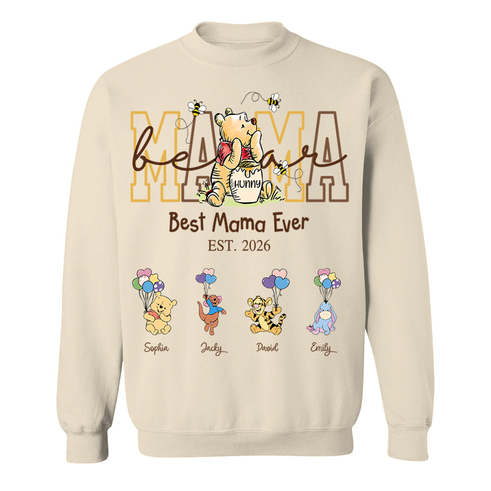 Custom Mama Bear Shirt, Personalized Shirt Gift For Mom, Grandma, Custom Shirt For Mother's Day MI209