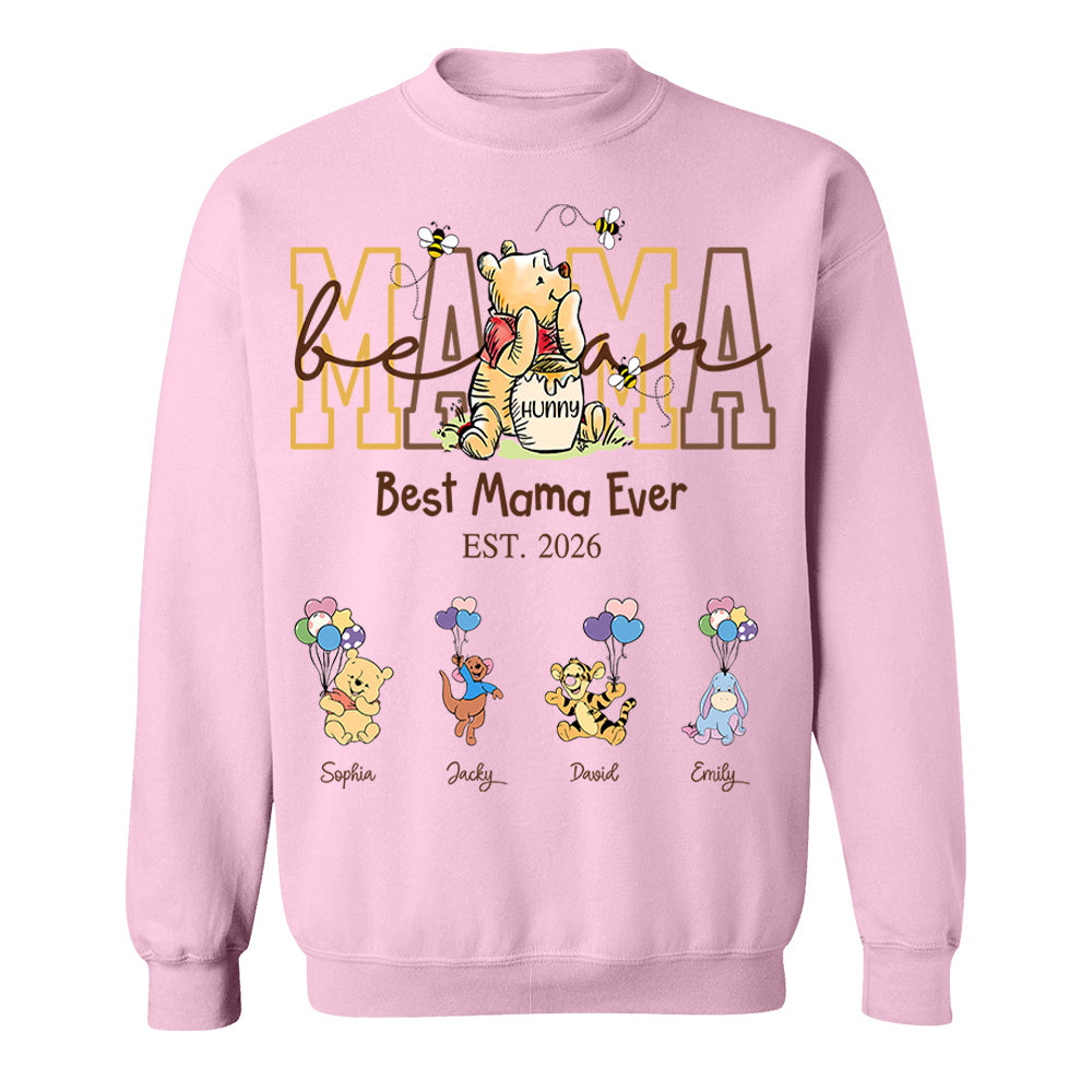 Custom Mama Bear Shirt, Personalized Shirt Gift For Mom, Grandma, Custom Shirt For Mother's Day MI209
