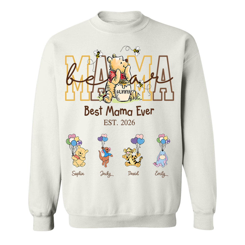 Custom Mama Bear Shirt, Personalized Shirt Gift For Mom, Grandma, Custom Shirt For Mother's Day MI209