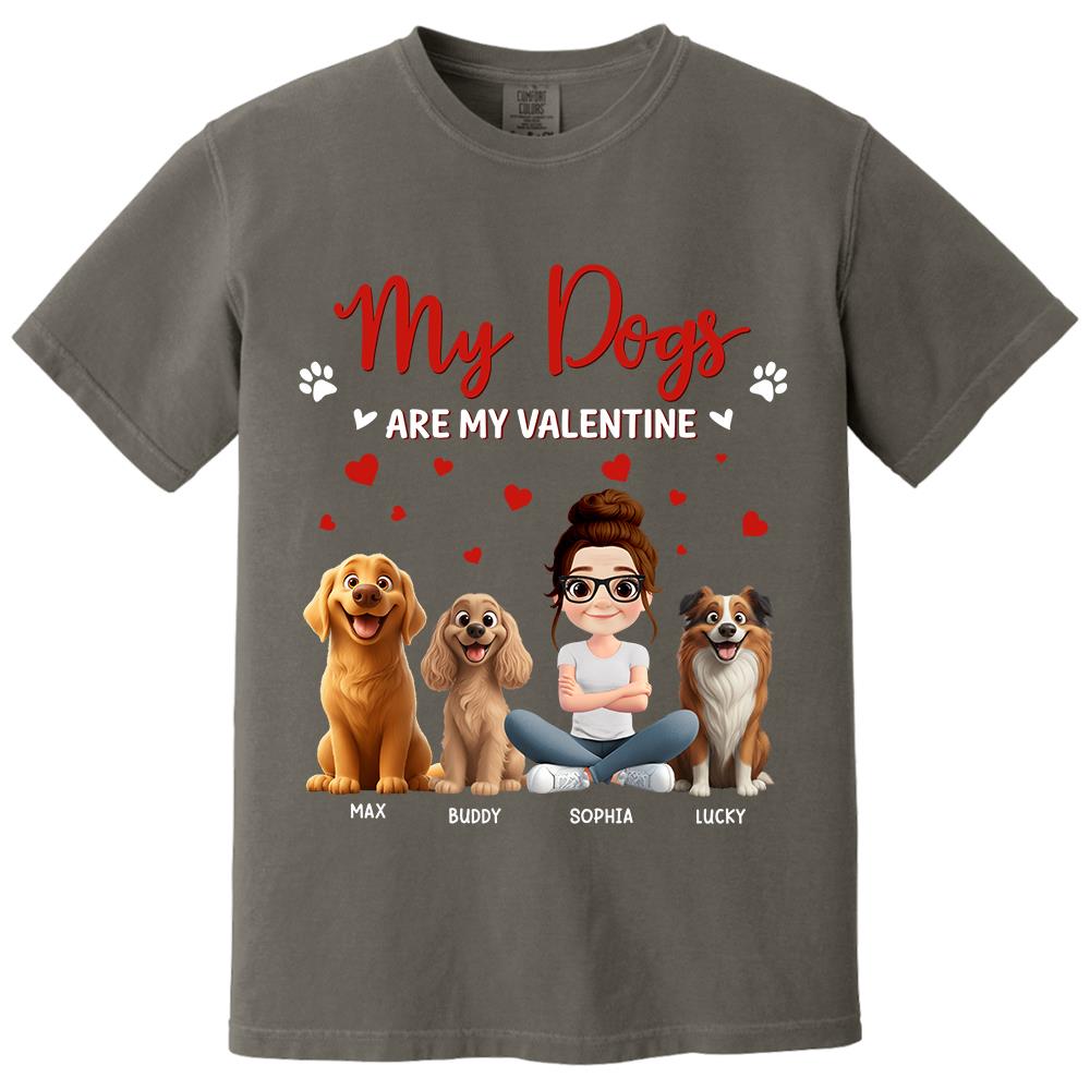 My Dog Is My Valentine, Personalized Shirt For Dog Mom, Dog Dad, Gift For Dog Lover T1807 Hv01