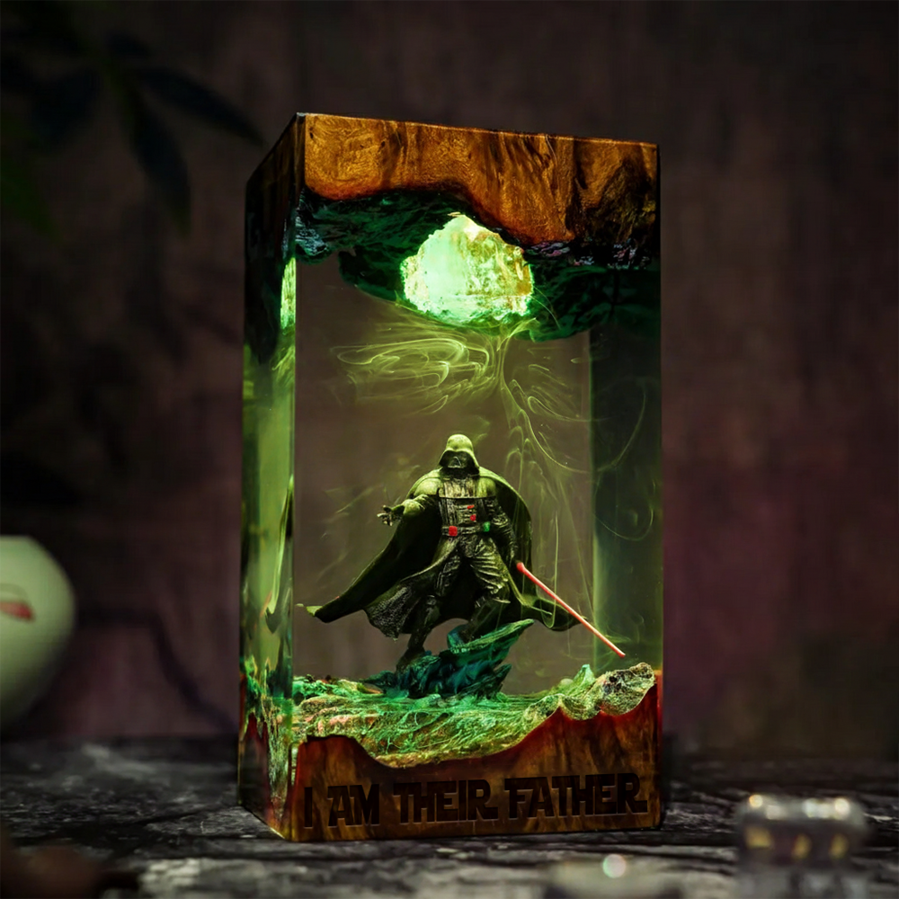 I Am Their Father Resin Desk Decor, Home Decor Night Light, Epoxy art, Gift idea Christmas, Father's Day Gift For Dad Hv01