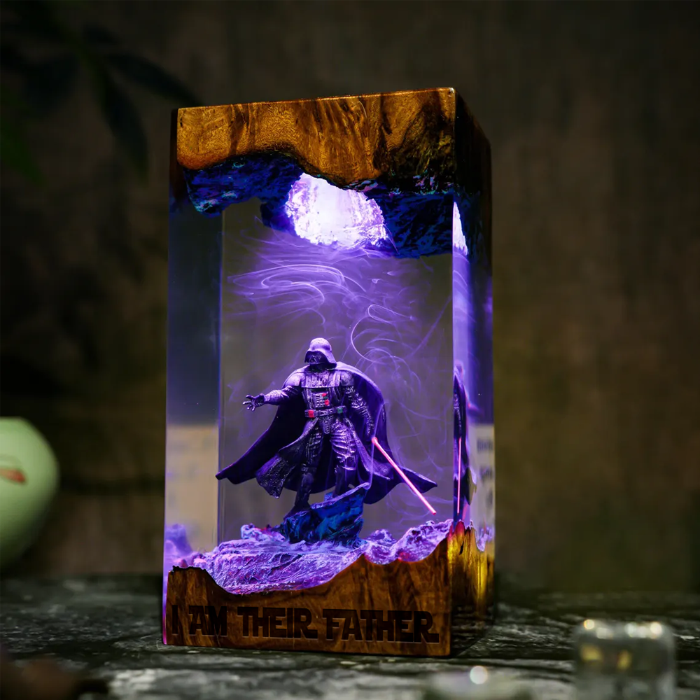 I Am Their Father Resin Desk Decor, Home Decor Night Light, Epoxy art, Gift idea Christmas, Father's Day Gift For Dad Hv01