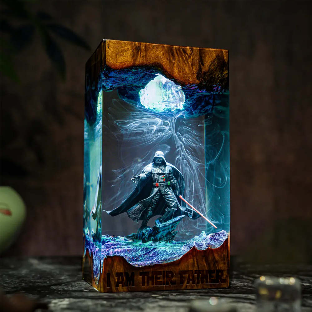 I Am Their Father Resin Desk Decor, Home Decor Night Light, Epoxy art, Gift idea Christmas, Father's Day Gift For Dad Hv01