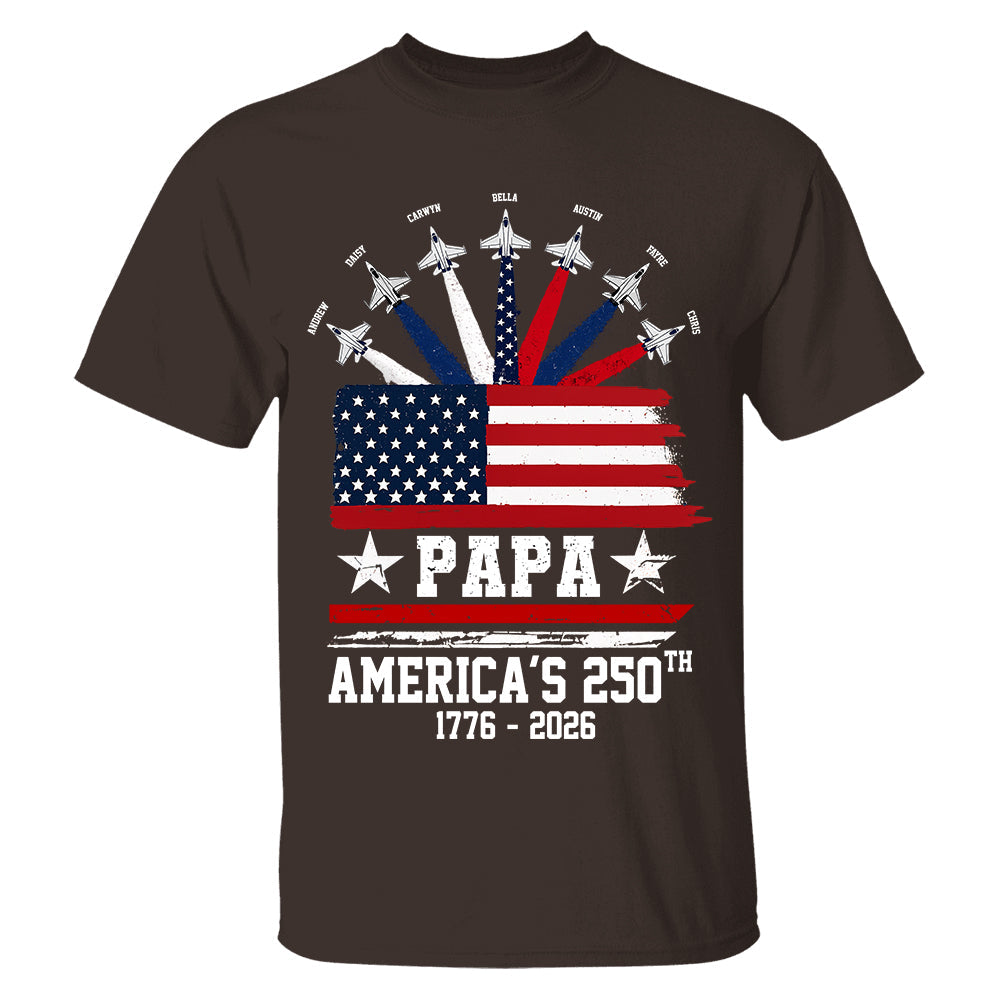 Custom Papa America 250th Anniversary, Gift For Dad Grandpa L0411 TH23