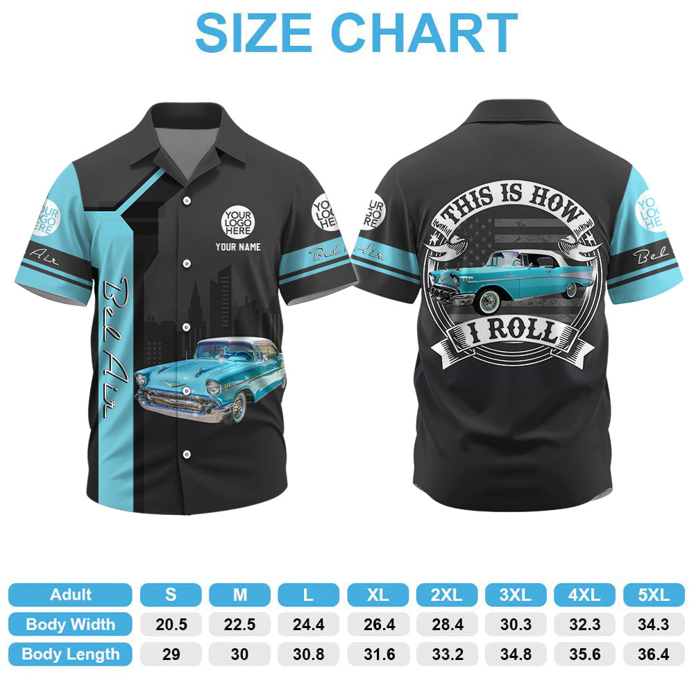 This Is How I Roll - Custom Photo Car Hoodie - Personalized Name Classic Car Shirt A2110 Pt99