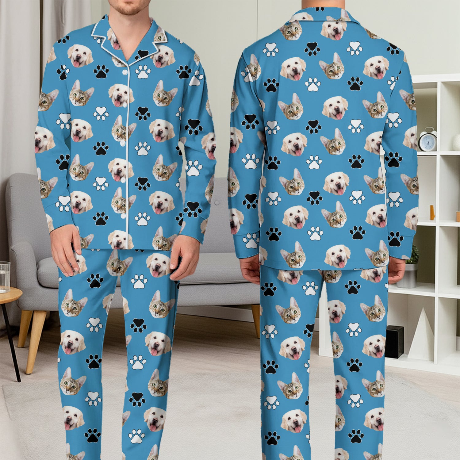 Personalized Dog Cat With Paw Christmas Pajamas For Pet Lover T1807 Hv01