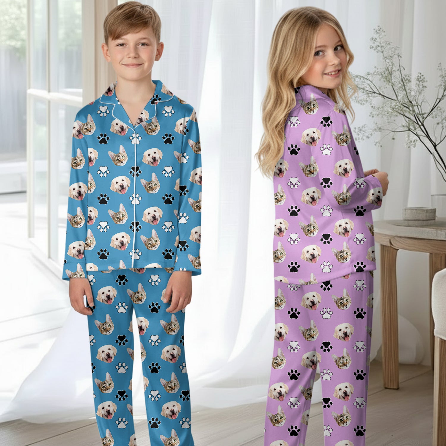 Personalized Dog Cat With Paw Christmas Pajamas For Pet Lover T1807 Hv01