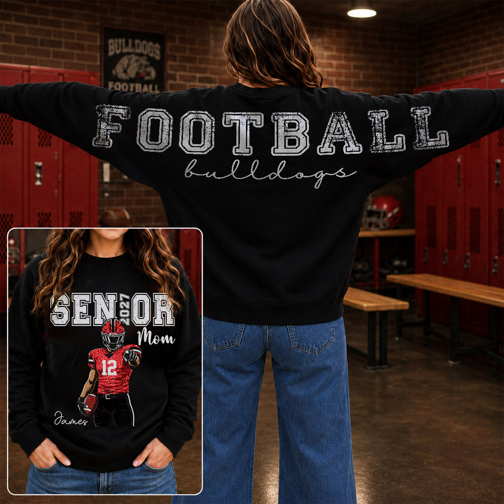 Custom Senior Football Mom Sweatshirt, Senior Night 2027 L0411 Nh00