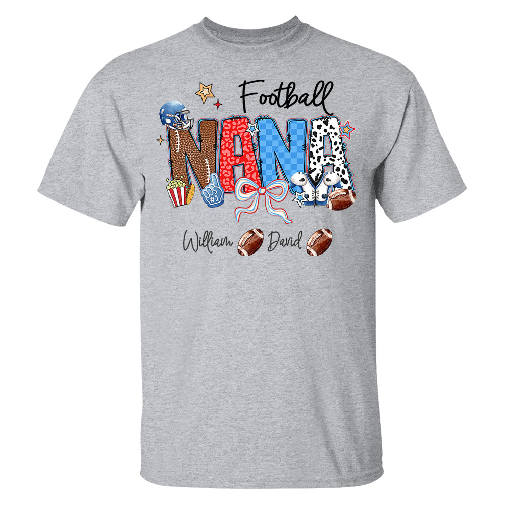 Football Mama - Personalized Shirt Gift For Grandma