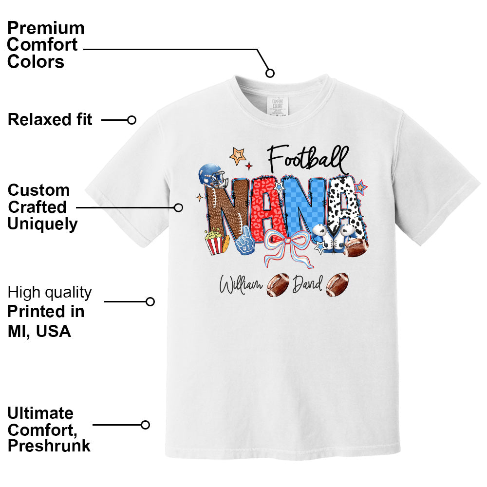 Football Mama - Personalized Shirt Gift For Grandma