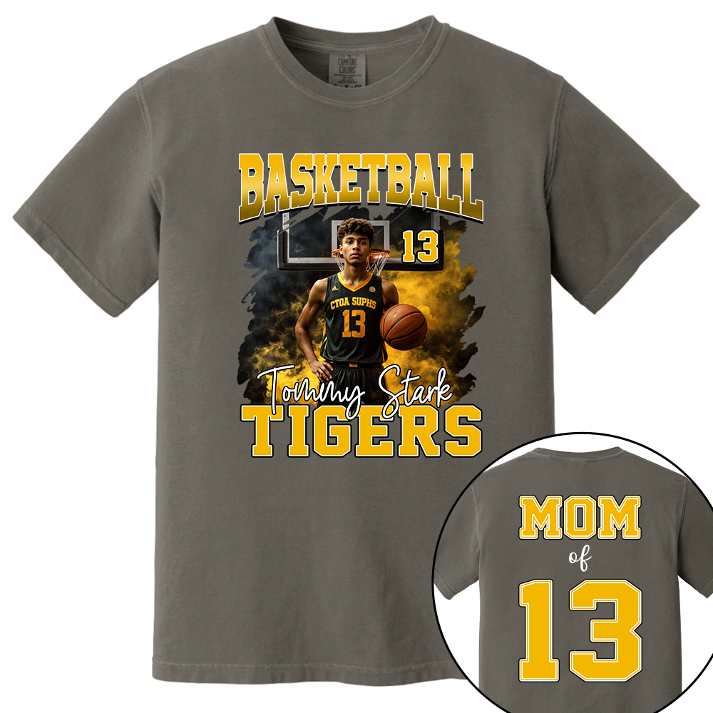 Personalized Basketball Shirt, Custom Photo And Team Name For Basketball Mom Sport Family Vrs2 T1807