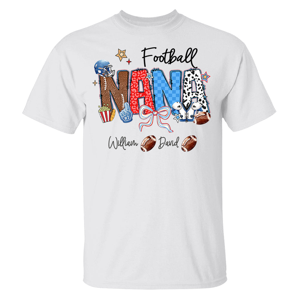 Football Mama - Personalized Shirt Gift For Grandma